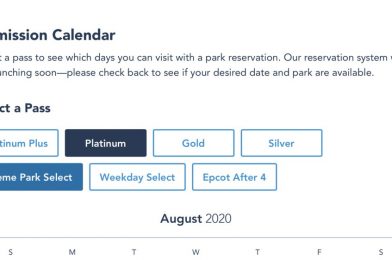 Update to Disney Annual Passholder Calendar Reflects Reservation Requirement
