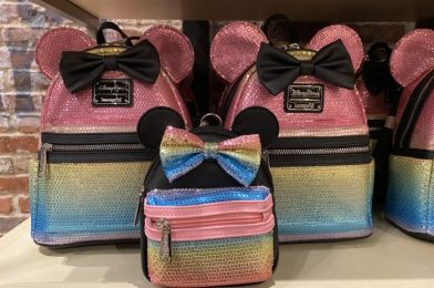 Pastel Rainbow Minnie Mouse Mini Backpack by Loungefly Shines On at Disney Springs