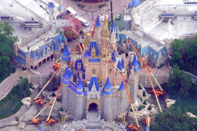 PHOTOS: Cinderella Castle Makeover Continues at the Magic Kingdom; On Pace For Completion by Park Reopening