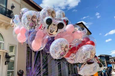 Make Some Room, Mickey! New BABY YODA Balloon Floats Into Disney Springs!