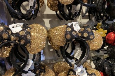 New Black and Gold Minnie Mouse Ears at EPCOT