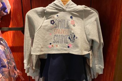 PHOTOS: New Youth Minnie Mouse Cropped Hoodie with Built-In Tank Shines at Walt Disney World