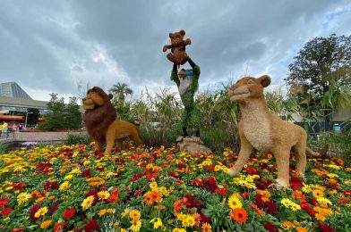 DISNEY PARK PICS: EPCOT Entrance Topiaries In Place for Start of Flower & Garden Festival