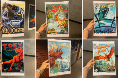 PHOTOS: Jurassic World VelociCoaster Posters Now Being Sold as Lithographs In Tribute Store