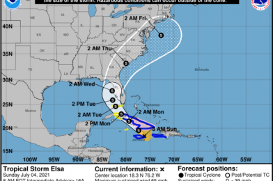 Tropical Storm Watch Remains for Some of Florida as Elsa Weakens