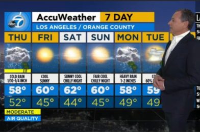 Former Disney CEO Bob Iger Hosts Los Angeles Weather Forecast