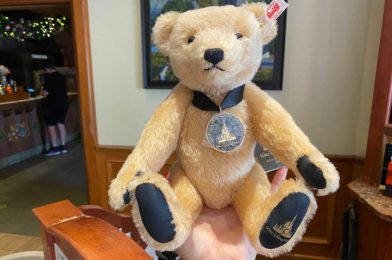 PHOTOS: Adorable New Steiff Walt Disney World 50th Anniversary Luxe Collection Teddy Bear Arrives at EPCOT