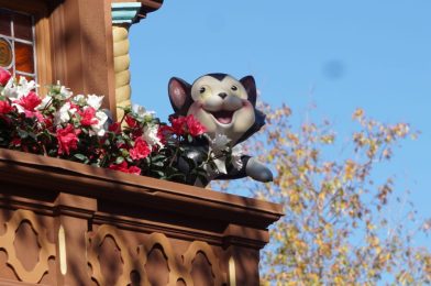 PHOTOS: Figaro the Cat Figure Added to Exterior of Pinocchio Village Haus at Magic Kingdom