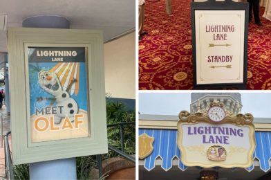 PHOTOS: Lightning Lane Signage Added to Celebrity Spotlight, Town Square Theater, & Princess Fairytale Hall Character Sightings at Walt Disney World
