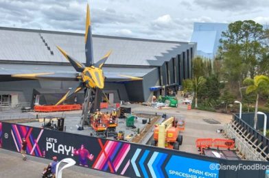 FIRST LOOK at the Boarding Area in the Upcoming Guardians of the Galaxy Ride in EPCOT