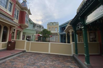Curbs Removed From Center Street at Magic Kingdom