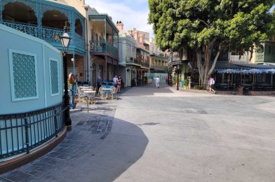 Construction Walls Blocking Sidewalk Removed From New Orleans Square at Disneyland