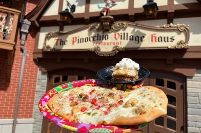 REVIEW: Disappointing Chicken Souvlaki Flatbread and Traditional Baklava at Pinocchio Village Haus in Magic Kingdom