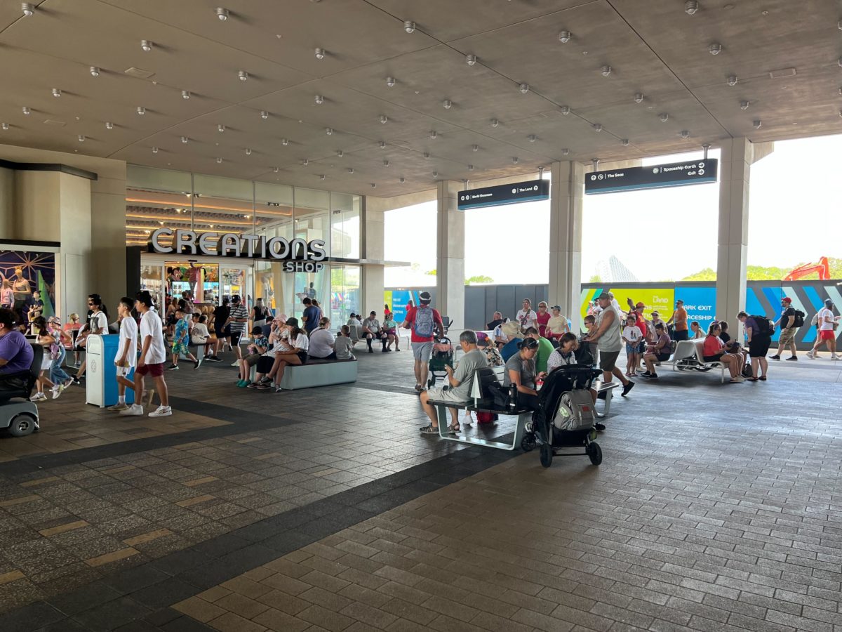 Benches Installed in Creations Shop Breezeway at EPCOT - Disney by Mark