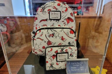 New Cat in the Hat Loungefly Mini Backpack and Matching Wallet at Universal Studios Hollywood