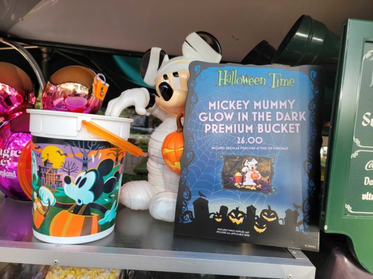 New Mickey Mummy GlowintheDark Popcorn Bucket and Halloween Popcorn