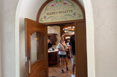 PHOTOS: Plume et Palette Store Reopens in Full, New Lavender French Minnie Magnet, Apron, and Tablecloth Available at EPCOT