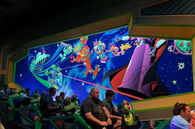 PHOTOS: Buzz Lightyear’s Space Ranger Spin Load Mural Updated, Now Includes Space Mountain