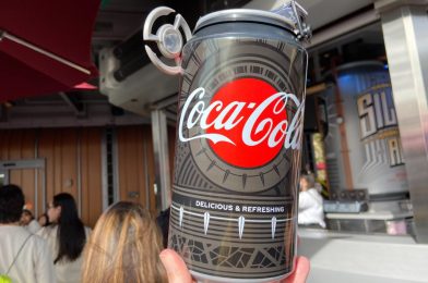 Giant Black Panther Coca-Cola Can Available at Pym Tasting Lab in Disney California Adventure