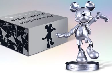 D23 Gold Members Receiving 100th Anniversary Platinum Mickey Statue, Choice of Member Card
