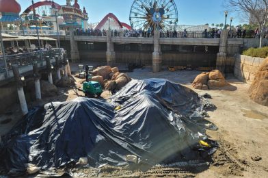 More Equipment & Scaffolds Arrive at Pacific Wharf for San Fransokyo Reimagining in Disney California Adventure