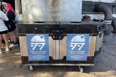 PHOTOS: Special Droid Depot Box Recycling Bins Found in Star Wars: Galaxy’s Edge, Guests Already Misusing Them