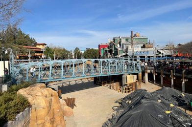PHOTOS: Concrete Supports Added to ‘Big Hero 6’ San Fransokyo Torii Gate Bridge for Pacific Wharf Retheme at Disney California Adventure