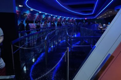 PHOTOS: New Starry Flooring Installed in Space Mountain Queue at Magic Kingdom