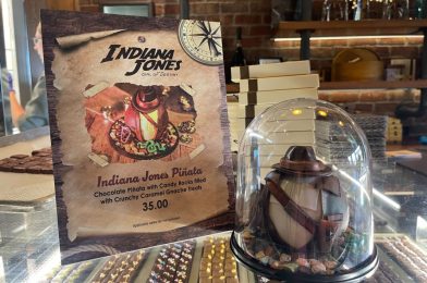 REVIEW: Behold the New Indiana Jones Piñata and Marion’s Medallion Chocolate Pop at The Ganachery in Disney Springs