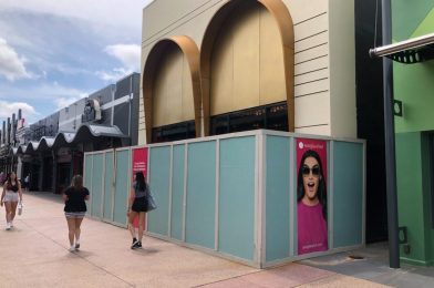 PHOTOS: Golden Paneling Added to Sunglass Hut Storefront in Disney Springs