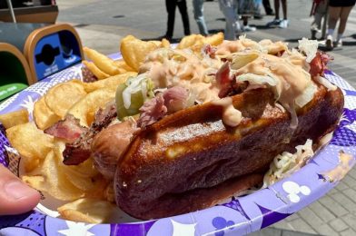 REVIEW: Pastrami Pretzel Dog Brings Captain America Twist to Classic Dish for ‘Rogers: The Musical’ at Disney California Adventure