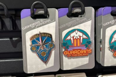 New EPCOT Center-Style Guardians of the Galaxy: Cosmic Rewind Pin and Nova Corps Badge Available