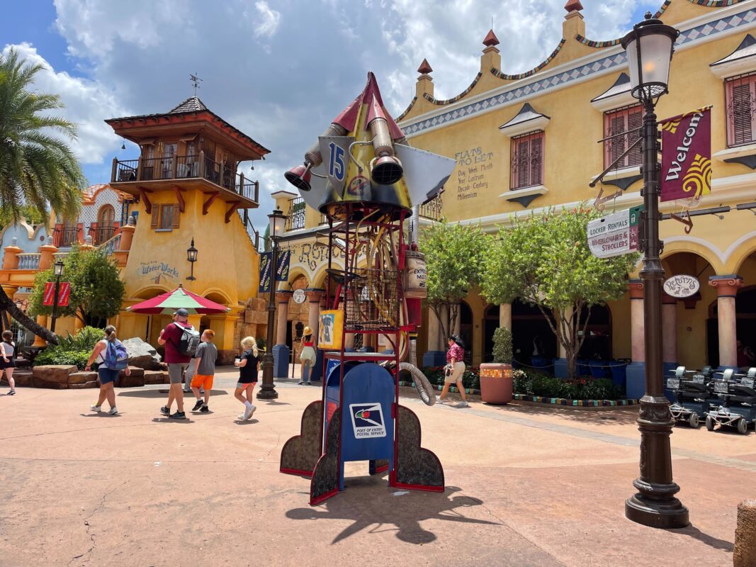 Mailbox Rocket PHOTOS: Rocket Air Mailbox Returns to Port of Entry at Universal’s ...