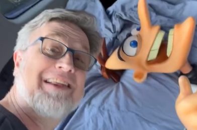 VIDEO: Giant Prop from Agent P’s World Showcase Adventure at EPCOT Gifted to ‘Phineas & Ferb’ Co-Creator