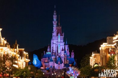 Elsa’s Ice Palace, Arendelle Clock Tower, and More Illuminated for  World of Frozen Testing at Hong Kong Disneyland