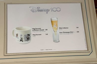 Sip Champagne or Chocolat Chaud on Main Street U.S.A. with New Disney100 Flute & Mug at Disneyland Paris