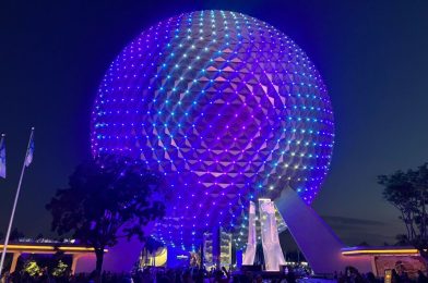PHOTOS, VIDEO: New Spaceship Earth Disney100 Light Show Debuts at EPCOT