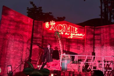 New Neon Acme Sign Installed on Judge Doom Set at Oogie Boogie Bash 2023