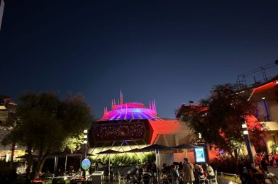 PHOTOS: New Projection Mapping Added to Space Mountain Facade in Disneyland