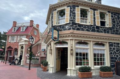 PHOTOS: Rolling Planters and Scrim Go Up at Ye Olde Christmas Shoppe in Magic Kingdom, Store Still Open During Apparent Refurbishment