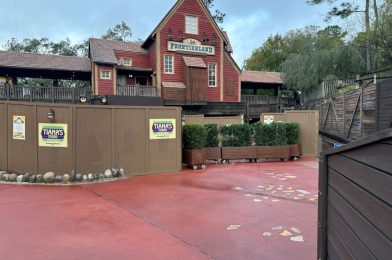 PHOTOS: Frontierland Bathrooms Closed For Tiana’s Bayou Adventure Queue Construction in Magic Kingdom