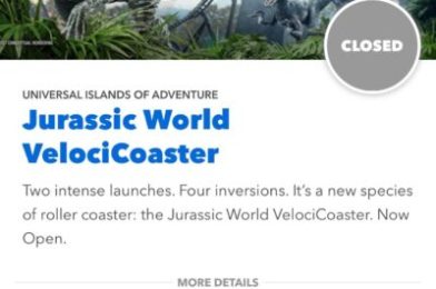 Jurassic World VelociCoaster Closed for Third Day in a Row at Universal Islands of Adventure