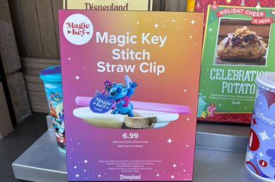 Magic Key-Exclusive Valentine’s Day Stitch Straw Clip Arrives at Disneyland Resort