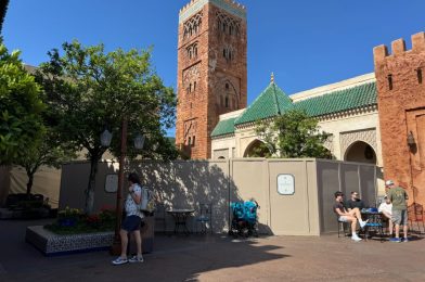 Construction Walls Moved During Morocco Pavilion Work in EPCOT