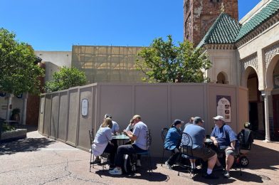 PHOTOS: Construction Walls Block Morocco Pavilion Courtyard in EPCOT