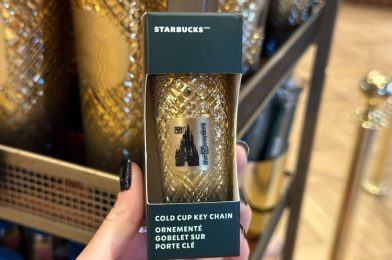 New Black and Gold Walt Disney World Starbucks Tumbler Keychain Debuts at Magic Kingdom