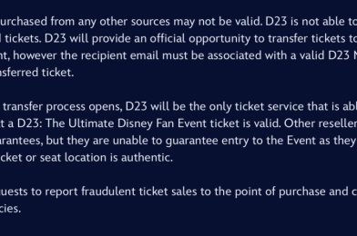 Disney Warns Against Third-Party Resellers for D23 Tickets
