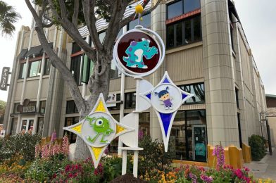 New Pixar Fest Sculptures and Character Medallions in Disneyland Resort