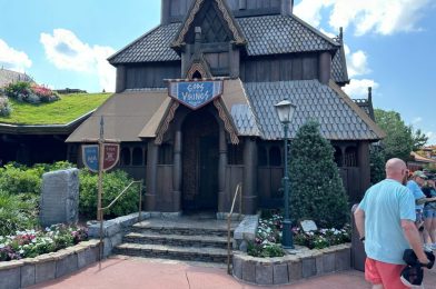 New Shingles Placed on Stave Church Gallery During Refurbishment in EPCOT