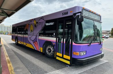 New Figment Bus Wrap Debuts at Walt Disney World